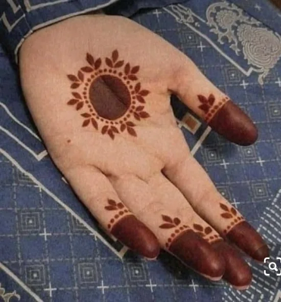 easy simple circle mehndi design
