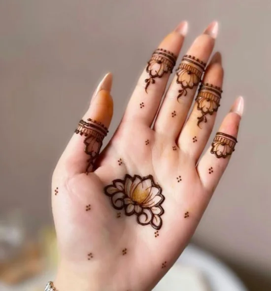 front hand simple mehndi design