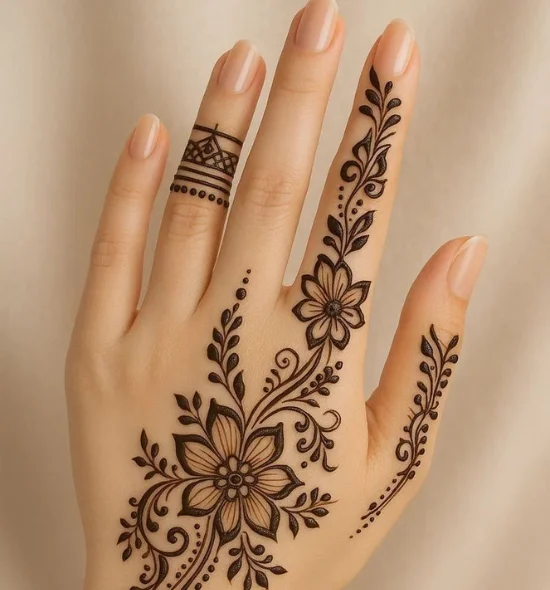 simple mehndi design photo